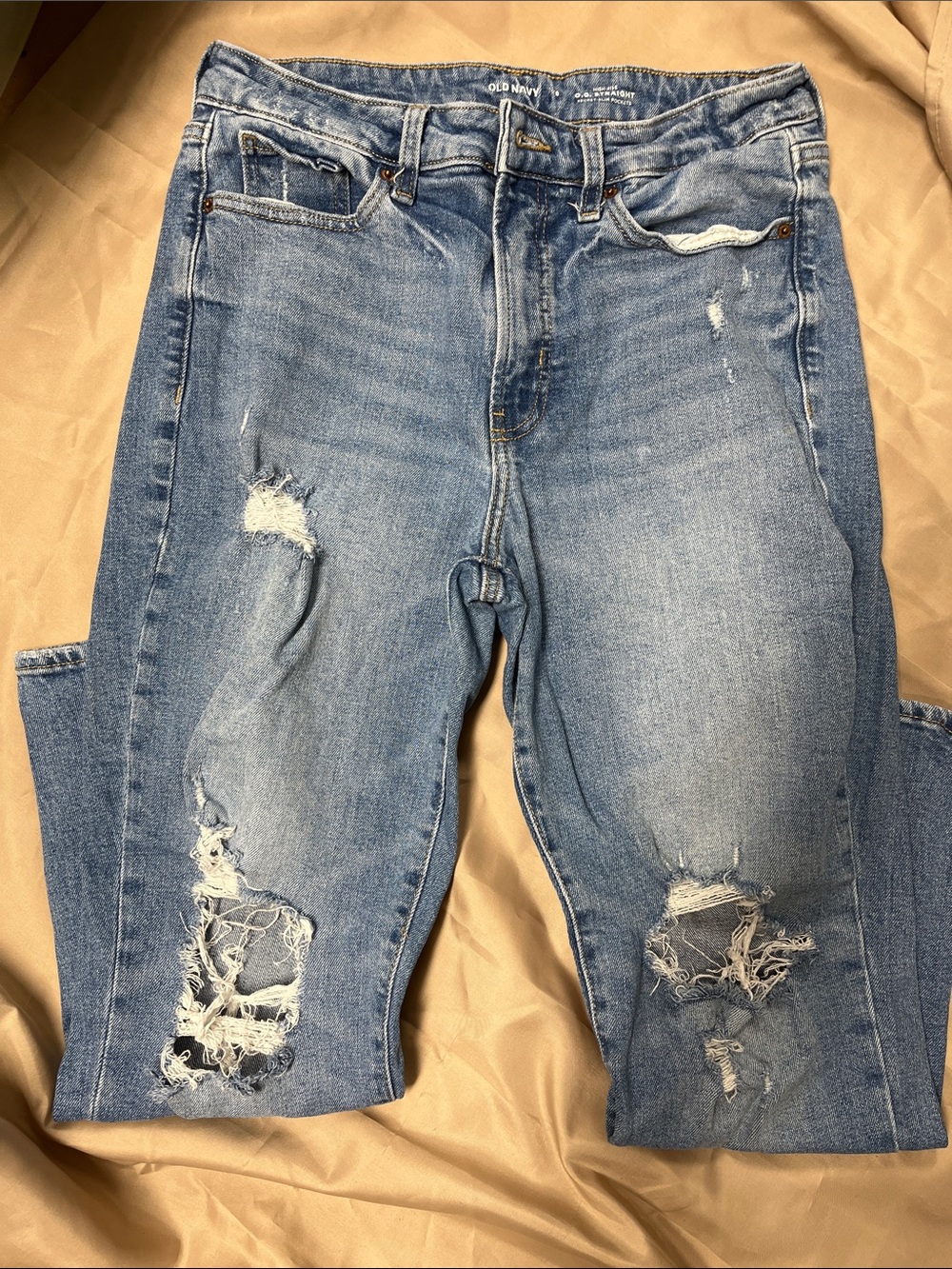 Old Navy Women’s Light Blue Distressed Jeans